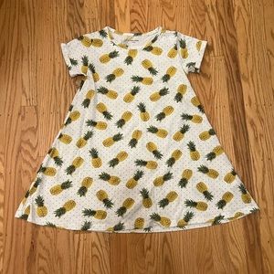 Girl Dress with Pineapple prints.